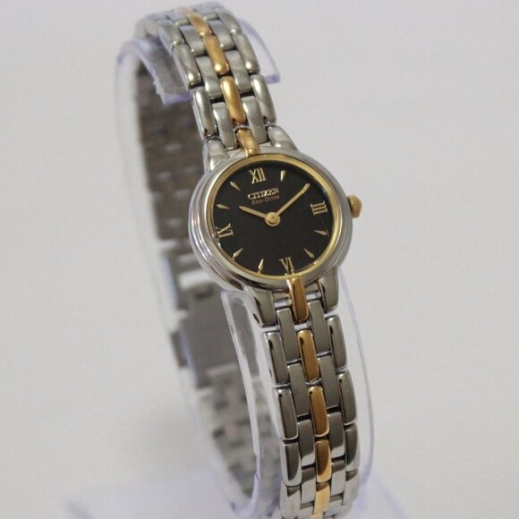 Eco Drive Ladies Silhouette Two Tone Watch 21mm - Picture 2 of 11